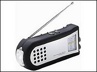 Dynamo radio's met zaklamp