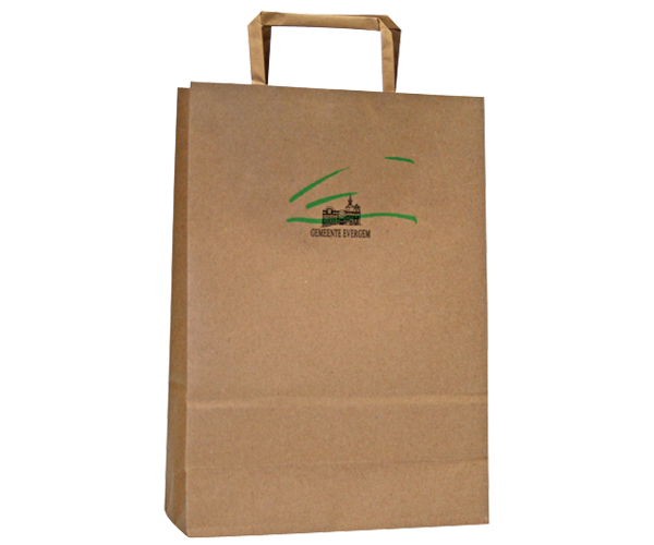 Tassen met plat papieren handgreep