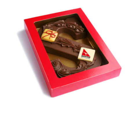 Sinterklaas chocoladeletters met decoratie
