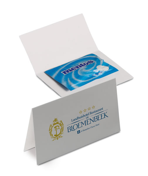 Desk cards met 2 mentos