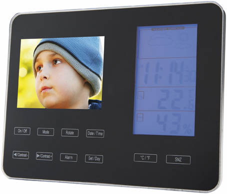 Fotolijsten met weerstation