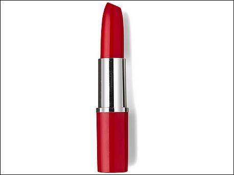 Kunststof balpennen in vorm van een lipstick