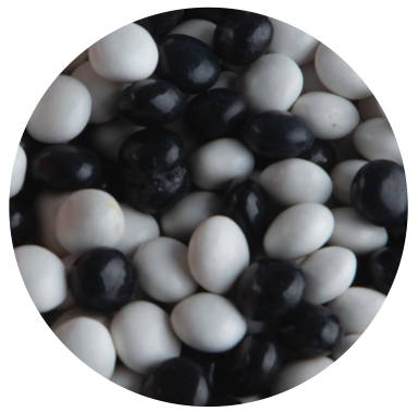 Dragées noir et blanc