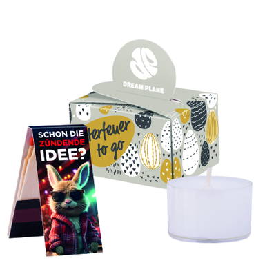 1 Tea lights and 1 matchbook, Easter design 20g