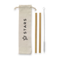 ECO Bamboe Straw Set bamboe rietjes