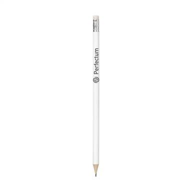 Bleistift mit Radiergummi - Weiß