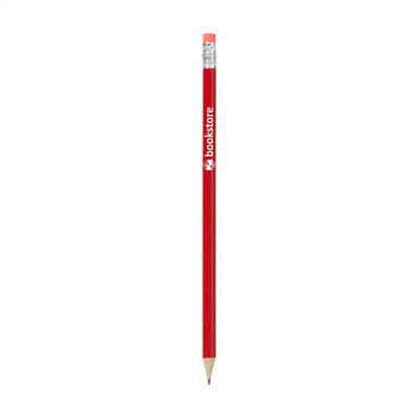Bleistift mit Radiergummi - Rot