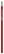 Gelakt potlood met gum ongeslepen - Rood