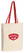 Canvas tas met gekleurd hengsel | 220 grams | 38 x 42 x 10 cm - Rood