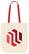 Canvas tas met gekleurd hengsel | 220 grams | 38 x 42 x 10 cm - Rood