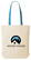 Canvas tas met gekleurd hengsel | 220 grams | 38 x 42 x 10 cm - Lichtblauw