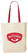Canvas tas met gekleurd hengsel | 220 grams | 38 x 42 x 10 cm - Rood