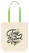 Canvas tas met gekleurd hengsel | 220 grams | 38 x 42 x 10 cm - Limegroen