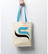 Canvas tas met gekleurd hengsel | 220 grams | 38 x 42 x 10 cm - Lichtblauw
