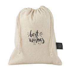 Gift Pouch Naturel GRS Recycled Cotton (150 g/m²) S