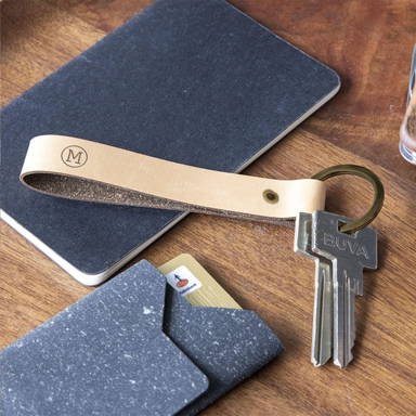 Recycled Leather Keyring sleutelhanger