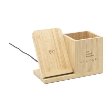 Bamboo Boss 15W draadloze oplader/penhouder