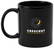 Basic mug color 350 ml - Black/black