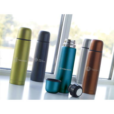 Frosted Bottle RCS Recycled Steel 500 ml thermosfles