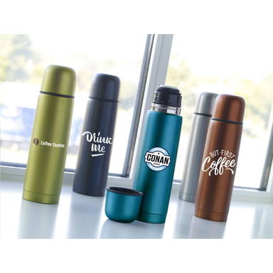 Frosted Bottle RCS Recycled Steel 500 ml thermosfles