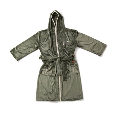 VINGA Louis luxe pluche RPET badjas maat S/M