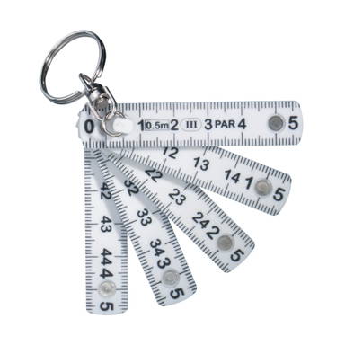 Mini sleutelhanger vouwmeter - Wit