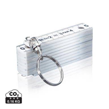 Mini sleutelhanger vouwmeter - Wit