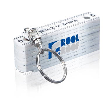 Mini sleutelhanger vouwmeter - Wit