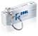 Mini sleutelhanger vouwmeter - Wit