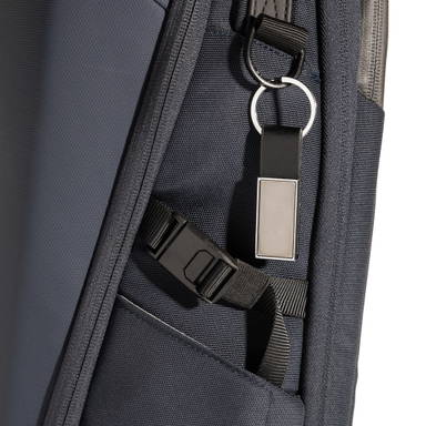 Luxe PU sleutelhanger RCS gerecycled zinc alloy