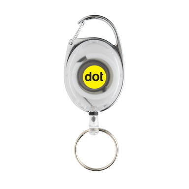 Roller clip sleutelhanger gemaakt van RCS gerecycled plastic
