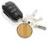 RCS sleutelhanger van gerecyclede zinc alloy met bamboe