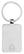 RCS gerecycled zinc alloy rechthoekige sleutelhanger