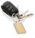 RCS gerecycled zinc alloy rechthoekige sleutelhanger