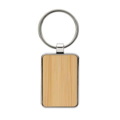 RCS recycled zinc alloy rectangular keychain