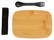 Roestvrijstalen lunchbox met bamboe deksel en spork