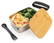 Roestvrijstalen lunchbox met bamboe deksel en spork
