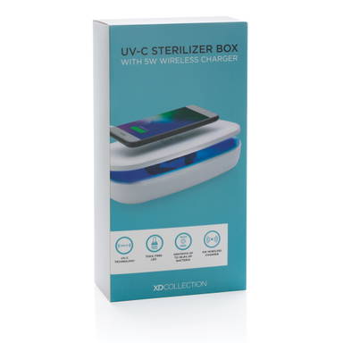 UV-C sterilisatie box met 5W draadloze oplader