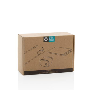 Surge RCS gerecycled PET 20W type C 3-delige oplaadset
