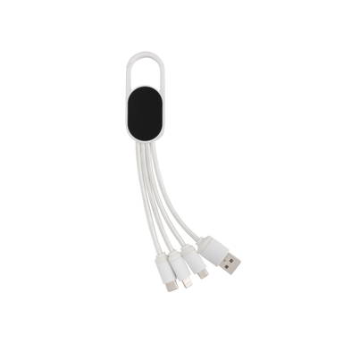 4-in-1 kabel met karabijnhaak