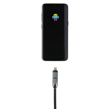 3-in-1 kabel met oprolmechanisme