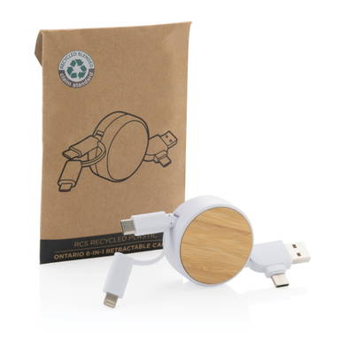 RCS gerecycled plastic Ontario 6-in-1 oprolbare kabel