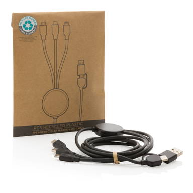 RCS recycled TPE en gerecycled plastic 6-in-1 kabel