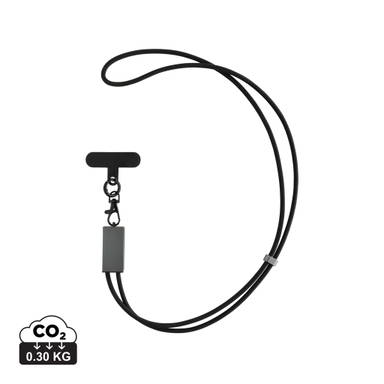 Terra RCS gerecycled PET telefoon lanyard 60W oplaadkabel