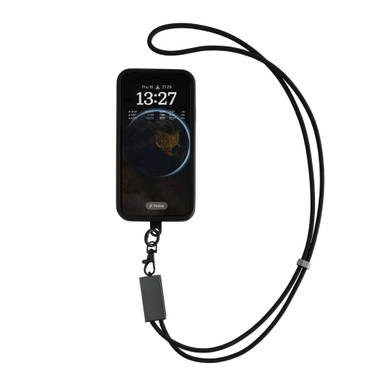 Terra RCS gerecycled PET telefoon lanyard 60W oplaadkabel