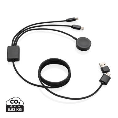 Terra RCS rPET 6-in-1 oplaadkabel met iWatch lader