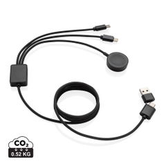 Terra RCS rPET 6-in-1 oplaadkabel met iWatch lader