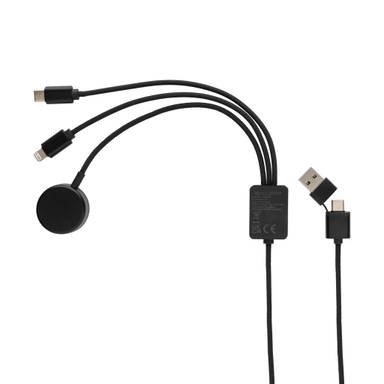 Terra RCS rPET 6-in-1 oplaadkabel met iWatch lader