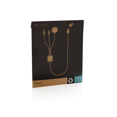 Terra RCS rPET 6-in-1 oplaadkabel met iWatch lader
