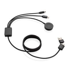 Terra RCS rPET 6-in-1 oplaadkabel met iWatch lader